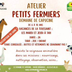 Atelier petit fermier - ferme pédagogique